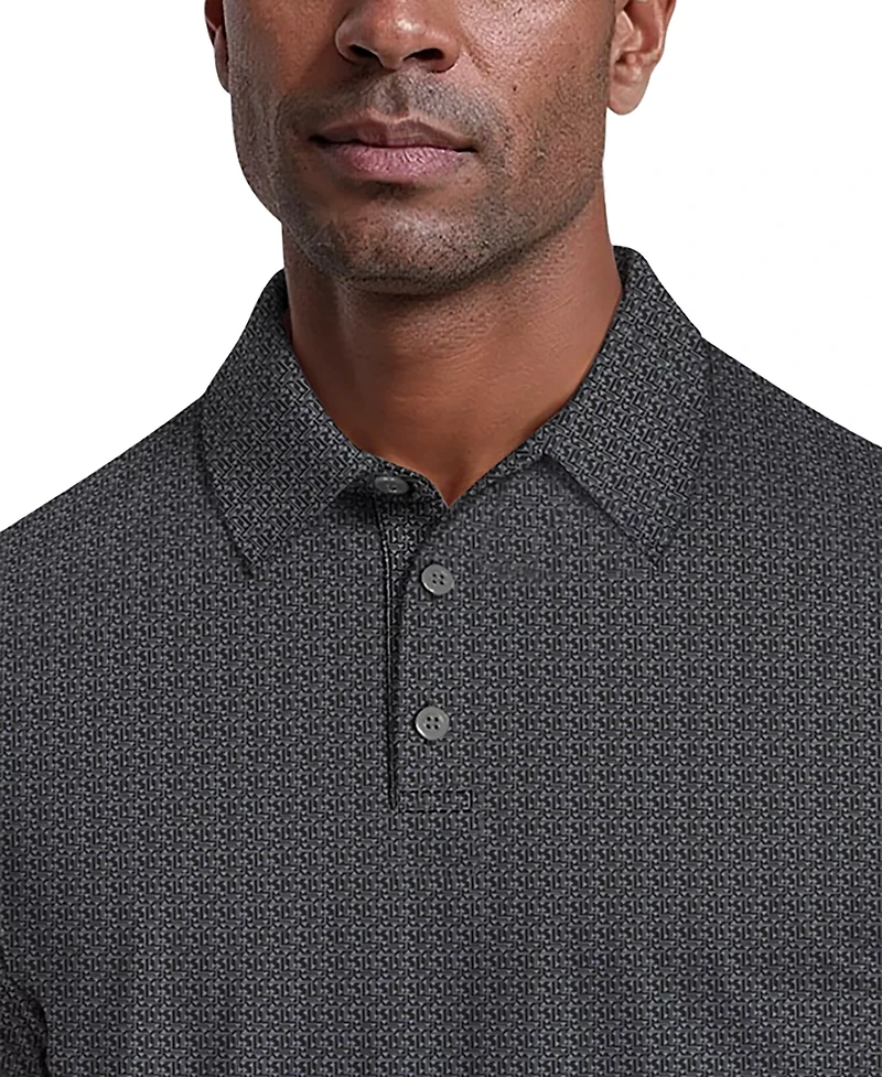 PGA Tour Men's Short Sleeve Golf Flag Geo Essential Printed Polo
