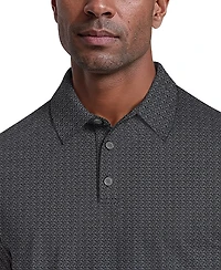 PGA Tour Men's Short Sleeve Golf Flag Geo Essential Printed Polo