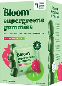 Bloom Nutrition Strawberry Kiwi Supergreens Gummies 12-Pack