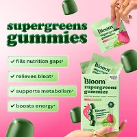 Bloom Nutrition Strawberry Kiwi Supergreens Gummies 12-Pack