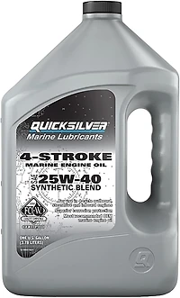 Quicksilver 25W-40 4-Stroke Synthetic Blend Marine Engine Oil 1 Gallon