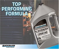 Quicksilver 25W-40 4-Stroke Synthetic Blend Marine Engine Oil 1 Gallon