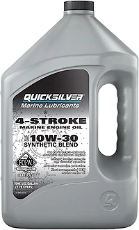 Quicksilver 10W-30 4-Stroke Synthetic Blend Marine Engine Oil 1 Gallon