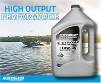 Quicksilver 10W-30 4-Stroke Synthetic Blend Marine Engine Oil 1 Gallon