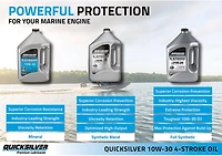 Quicksilver 10W-30 4-Stroke Synthetic Blend Marine Engine Oil 1 Gallon
