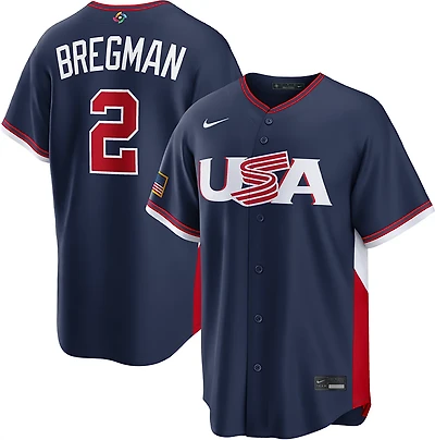 Nike Men's Alex Bregman USA World Baseball Classic Road Stadium Player Name and Number Jersey