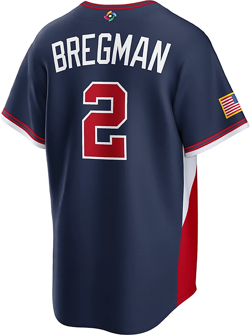 Nike Men's Alex Bregman USA World Baseball Classic Road Stadium Player Name and Number Jersey