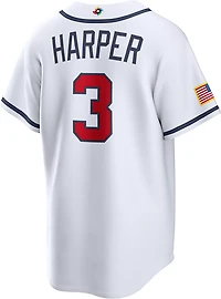 Nike Men's USA B. Harper World Baseball Classic Home Stadium Player N&N Jersey