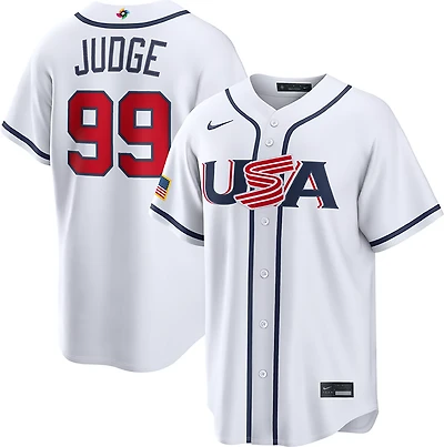 Nike Men's USA A. Judge World Baseball Classic Home Stadium Player N&N Jersey