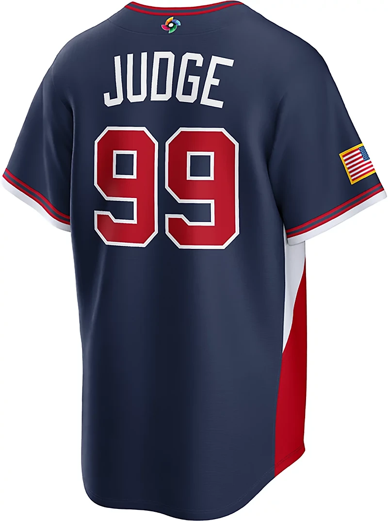 Nike Men's USA A. Judge World Baseball Classic Road Stadium Player N&N Jersey