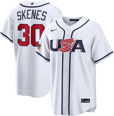 Nike Men's Paul Skenes USA World Baseball Classic Home Stadium Player Name and Number Jersey