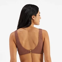 Freely Women's Lurex Rib Underwire Bralette Swim Top