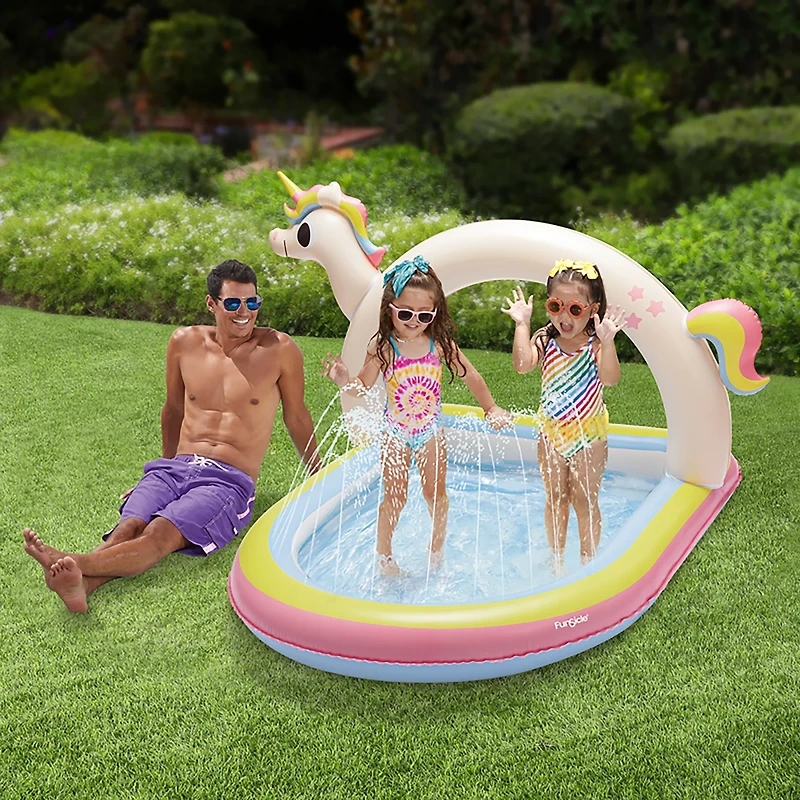 Funsicle RainbowStar Arch Play 'n Spray Pool