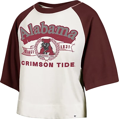 47 Women's Alabama Infield Shift Raglan Crop T-shirt