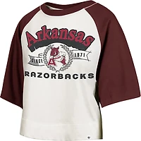 47 Women's Arkansas Infield Shift Raglan Crop T-shirt