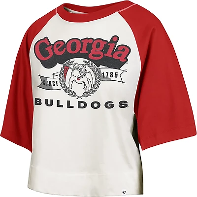 47 Women's Georgia Infield Shift Raglan Crop T-shirt
