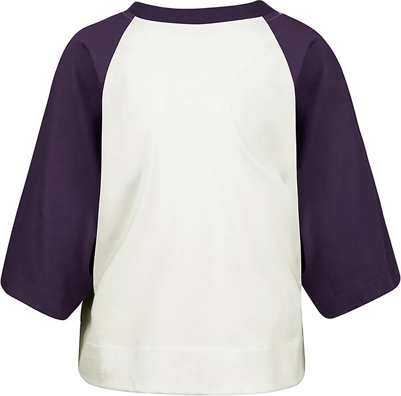 47 Women's LSU Infield Shift Raglan Crop T-shirt