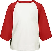 47 Women's Texas Tech Infield Shift Raglan Crop T-shirt