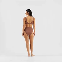 Freely Women's Lurex Rib Underwire Bralette Swim Top