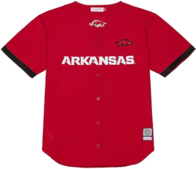 Mitchell & Ness Men’s University of Arkansas Head Coach Mesh Baseball Jersey