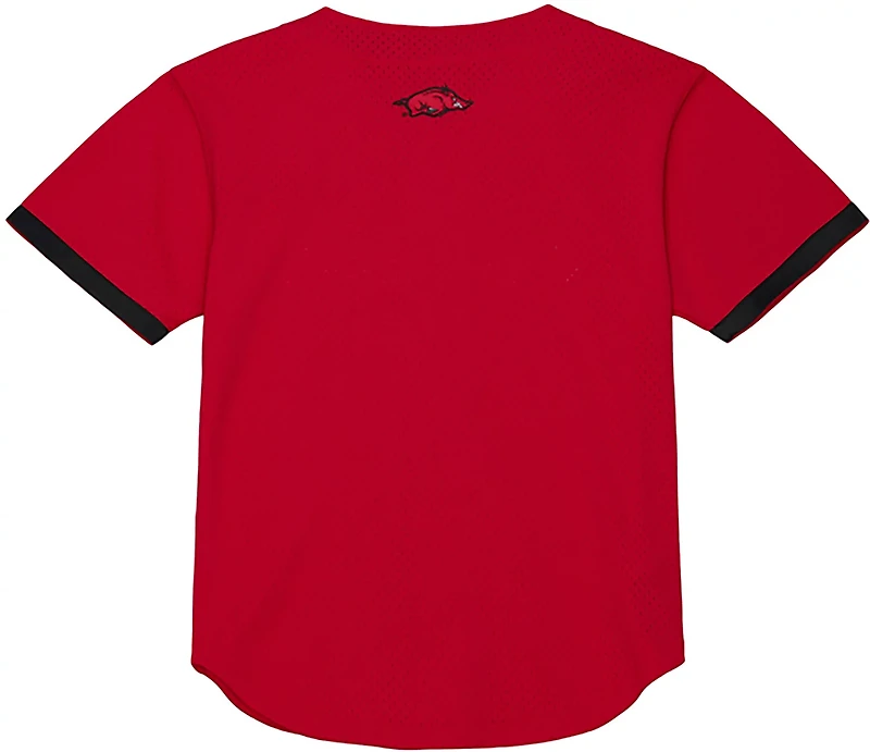 Mitchell & Ness Men’s University of Arkansas Head Coach Mesh Baseball Jersey