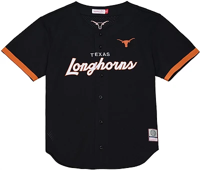Mitchell & Ness Men’s University of Texas Head Coach Mesh Baseball Jersey
