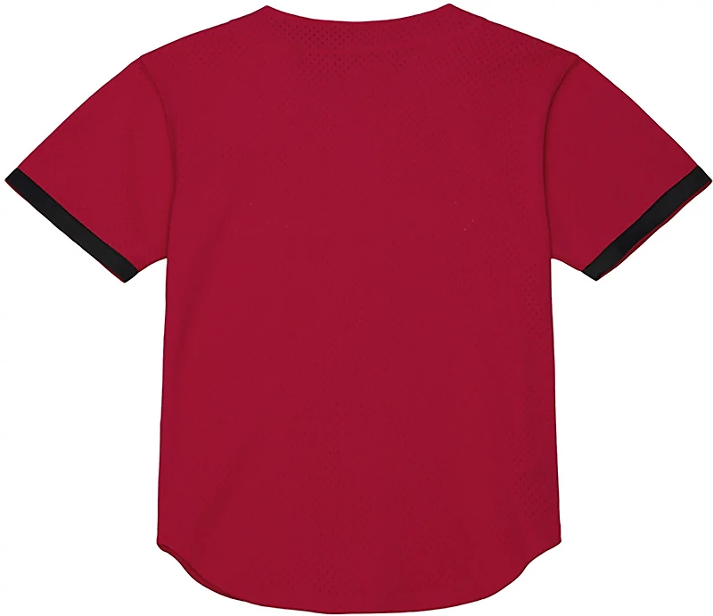 Mitchell & Ness Men’s University of Arkansas Mesh Button Front Baseball Jersey