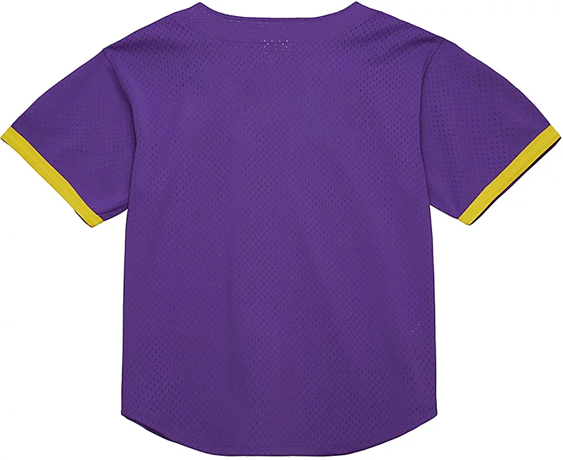 Mitchell & Ness Men’s Louisiana State University Mesh Button Front Baseball Jersey