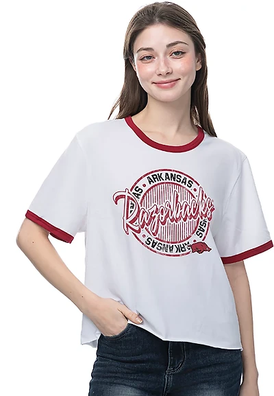 ZooZatz Women's Arkansas Retro Logo Boxy T-shirt