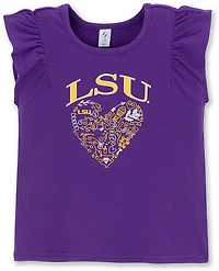 ZooZatz Toddlers' LSU Ladybug Ruffle Sleeve T-shirt