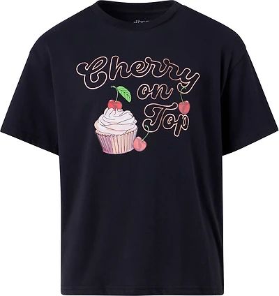 BCG Girls' Cotton Boxy Graphic Short Sleeve T-shirt