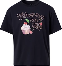 BCG Girls' Cotton Boxy Graphic Short Sleeve T-shirt