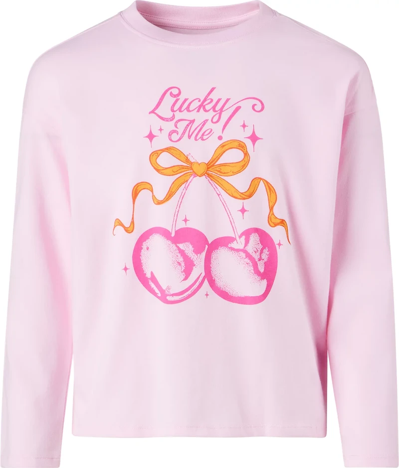 BCG Girls' Drop Shoulder Long Sleeve Graphic T-shirt