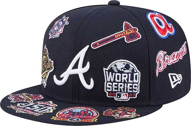 New Era Men's Atlanta Braves Allover Logo 9FIFTY Cap