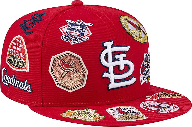 New Era Men's St. Louis Cardinals Allover Logo 9FIFTY Cap