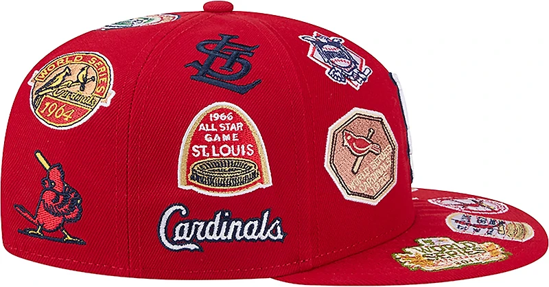 New Era Men's St. Louis Cardinals Allover Logo 9FIFTY Cap