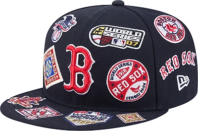 New Era Men's Boston Red Sox Allover Logo 9FIFTY Cap