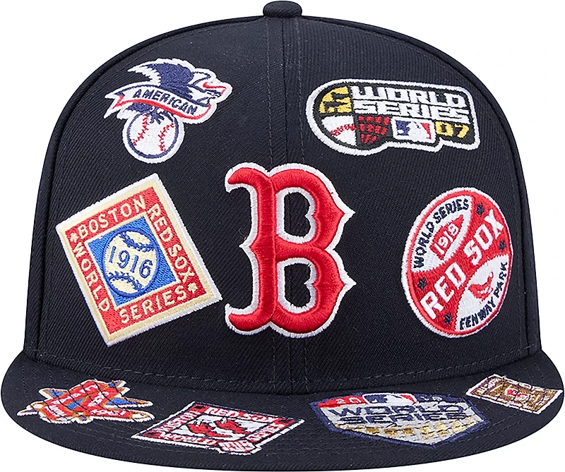 New Era Men's Boston Red Sox Allover Logo 9FIFTY Cap