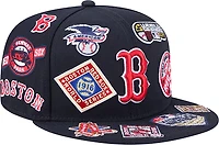 New Era Men's Boston Red Sox Allover Logo 9FIFTY Cap