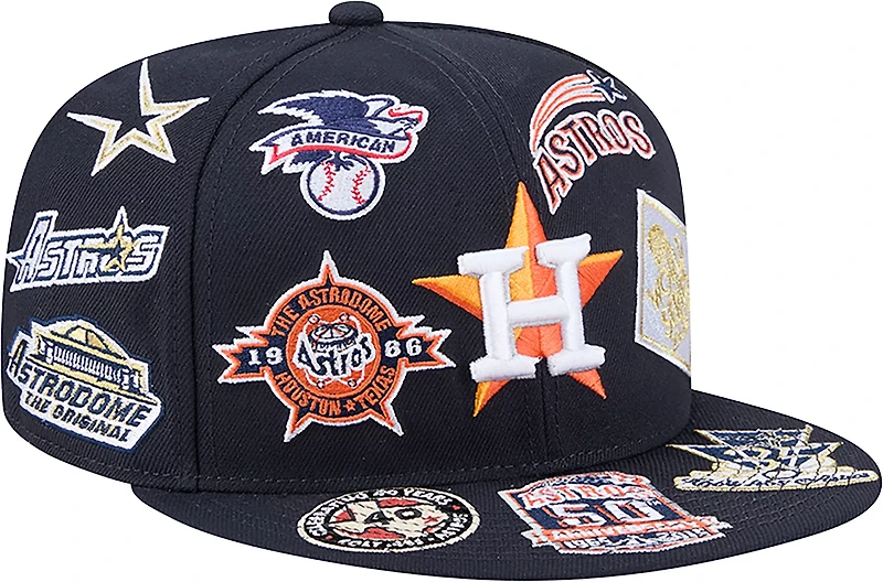 New Era Men's Houston Astros Allover Logo 9FIFTY Cap