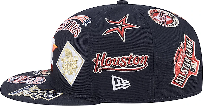 New Era Men's Houston Astros Allover Logo 9FIFTY Cap