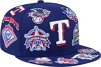 New Era Men's Texas Rangers Allover Logo 9FIFTY Cap