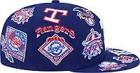 New Era Men's Texas Rangers Allover Logo 9FIFTY Cap