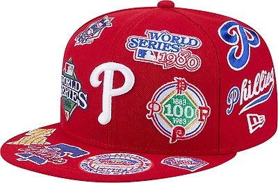 New Era Men's Philadelphia Phillies Allover Logo 9FIFTY Cap
