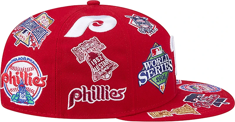 New Era Men's Philadelphia Phillies Allover Logo 9FIFTY Cap