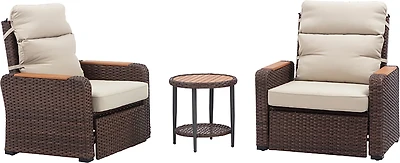 Teamson Home Wicker Recliner 3-piece Set