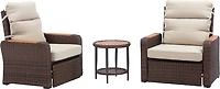 Teamson Home Wicker Recliner 3-piece Set