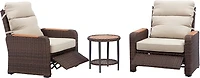 Teamson Home Wicker Recliner 3-piece Set