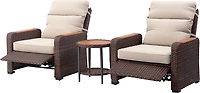 Teamson Home Wicker Recliner 3-piece Set