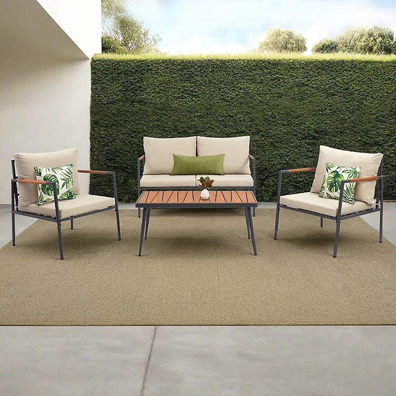 Teamson Home Steel Frame Conversation 4-piece Set